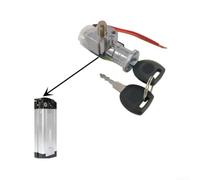 ZONCELL - Lucchetto per vano batterie pieghevoli ZONCELL, adatto anche per batterie per veicoli elettrici, telaio in acciaio, alloggiamento in ABS (11 mm)