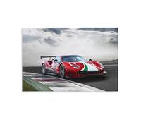 ZONDER Supercar Poster per Ferrari 488 GT3 Evo Sport Car Hyper Car Racing Poster Quadro decorativo su tela da parete e arte Stampa moderna Camera da letto per famiglia 30 x 45 cm