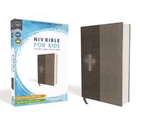 Zonderkidz NIV, Bible for Kids, Leathersoft, Gray, Red Le (Rilegato in ecopelle)