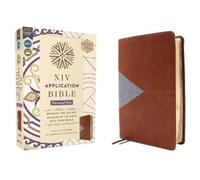 Holy Bible: Niv Application Bible, Personal Size, Leathersoft, Brown/blue, Red Letter, Comfort Print: Bringing the Ancient Message of the Bible into Your World