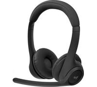 Logitech Zone 305 per aziende, cuffia con microfono wireless Bluetooth, Bluetooth nativo, per Microsoft Teams, compatibile con Windows, Mac, Chrome, Linux, iOS, iPadOS, Android - Nero