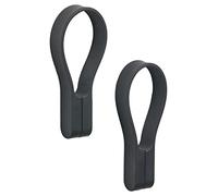ZONE DENMARK Denmark Loop Magnet-Cinghia per Asciugamani, 9 cm, 2 Pezzi, Colore: Nero, Silicone, 1 cm