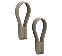 ZONE DENMARK Denmark Loop - Portasciugamani magnetici, 9 cm, confezione da 2, colore: tortora