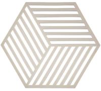 Zone Denmark - Sottopentola esagonale in silicone - Design geometrico moderno - Resistente a 250 °C - Lavastoviglie - Dimensioni 16 x 14 x 0,9 cm - Grigio caldo