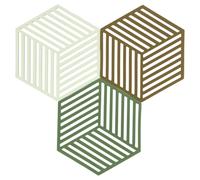 Zone Denmark Hexagon appoggiautensili da cucina 16x14x1 cm verde 36856