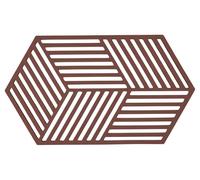 Zone Denmark Hexagon - Sottopentola 24 x 14 x 0,9 cm, colore: Borgogna