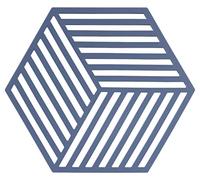 Zone Denmark Hexagon - Sottopentola Resistente al Calore, in Silicone, Pratico e Decorativo, Lavabile in lavastoviglie, 16 x 14 cm, Denim
