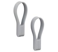Zone Denmark Loop - Clip per asciugamani, ganci magnetici, clip per asciugamani, 9 cm, 2 pezzi, colore: grigio