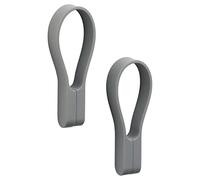 ZONE DENMARK - Loop Magnet - Set di 2 cinghie magnetiche - Porta strofinacci, portasciugamani in silicone e magneti potenti - Appendere su tutto - Facile da installare e rimuovere - Grigio