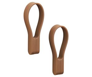 ZONE DENMARK - Loop Magnet - Set di 2 cinghie magnetiche - Porta strofinacci, portasciugamani in silicone e magneti potenti - Appendere su tutto - Facile da installare e rimuovere - Terracotta