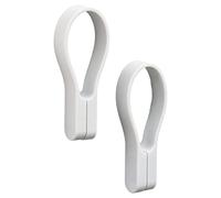 Zone Denmark Loop - Set di 2 fermagli per asciugamani, 9 cm, colore: Grigio