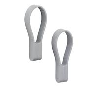 Zone Denmark Loop - Clip per asciugamani, ganci magnetici, clip per asciugamani, 9 cm, 2 pezzi, colore: grigio