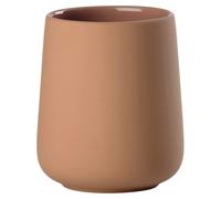 Zone Denmark Nova One - Bicchiere portaspazzolino in ceramica con rivestimento Soft Touch, diametro 8 cm, altezza 10 cm, mandarino