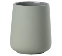 Zone Denmark Nova One - Bicchiere portaspazzolino in ceramica con rivestimento Soft Touch, diametro 8 cm, altezza 10 cm, colore: Verde Matcha