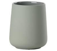 Zone Denmark Nova One - Bicchiere portaspazzolino in ceramica con rivestimento Soft Touch, diametro 8 cm, altezza 10 cm, colore: Verde Matcha