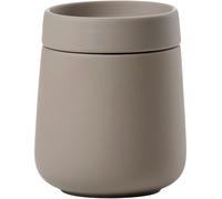 Zone Denmark Nova One - Contenitore in ceramica con coperchio, per riporre utensili da bagno come dischetti di cotone e tamponi di cotone, diametro 8,4 cm, altezza 10 cm, capacità 290 ml, colore:
