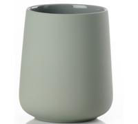 Zone Denmark Nova One - Bicchiere portaspazzolino in ceramica con rivestimento Soft Touch, diametro 8 cm, altezza 10 cm, colore: Verde Matcha