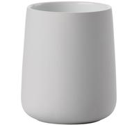 Zone Denmark Nova - Bicchiere portaspazzolino in porcellana con rivestimento Soft Touch, diametro 8 cm, altezza 10 cm, colore: Grigio