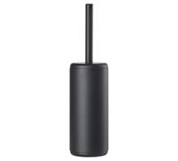 Zone Denmark Rim - Scopino per WC con spazzola e supporto per bagno, in piedi, diametro 10 cm, altezza 38,2 cm, colore nero