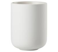 Zone Denmark Sensu - Bicchiere portaspazzolino in grè/ceramica, bello e pratico, diametro 7,4 cm, altezza 9,5 cm, colore: Bianco