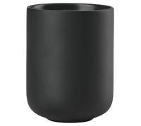 Zone Denmark Sensu, portaspazzolino in grè/ceramica, bellissimo e pratico, accessorio da bagno, diametro 7,4 cm, altezza 9,5 cm, nero