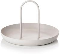 Zone Denmark Singles Vassoio da portata in metallo laccato opaco, vassoio rotondo con manico, diametro 20 cm, grigio caldo
