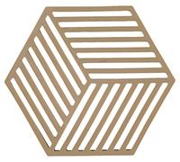 Zone Denmark Sottopentola esagonale, 16 x 14 x 0,9 cm, cammello scuro