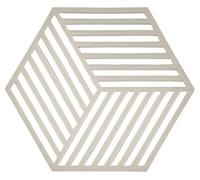 Zone Denmark - Sottopentola esagonale in silicone - Design geometrico moderno - Resistente a 250 °C - Lavastoviglie - Dimensioni 16 x 14 x 0,9 cm - Grigio caldo
