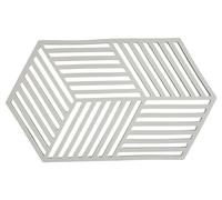 Zone Denmark Sottopentola esagonale in silicone resistente al calore, pratico e decorativo, lavabile in lavastoviglie, 24 x 14 cm, grigio caldo