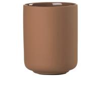 Zone Denmark Ume Bicchiere per spazzolino da Denti, Porta spazzolino da Denti, in gres, Ceramica, Accessorio da Bagno Bello e Pratico, Diametro: 8,3 cm, Altezza: 10,3 cm, Terracotta