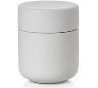 Zone Denmark Ume - Barattolo in ceramica con coperchio per bagno, decorazione bagno, organizzatore per bagno, in ceramica, diametro 8,3 cm, altezza 10,3 cm, grigio chiaro (Soft Grey)