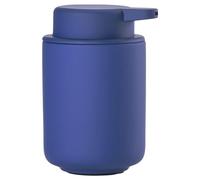 Zone Denmark Ume - Dispenser per sapone liquido, in grè/ceramica con rivestimento Soft Touch, scandinavo, 250 ml, altezza 12,8 cm, blu indaco