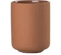 Zone Denmark Ume-Bicchiere per spazzolino, 8,3 x, Colore: Marrone Ocra, gres, Terracotta, 10,3 cm - Dia. 8,3 cm
