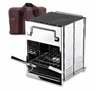 Zone Tech Portatile Legno che Brucia Pieghevole Campeggio Stufa Acciaio Grill L