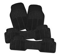Zone Tech - Tappetini in gomma per interni auto, 4 pezzi, resistenti, colore nero