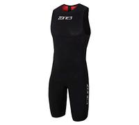 ZONE3 Men's Streamline, Swimskin Senza Maniche Uomo, Nero/Rosso, S