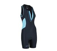 ZONE3 Tuta da donna Activate Trisuit- One Piece Pro Triathlon senza maniche con reggiseno interno e imbottitura Tri-lite, Nero con blu., S