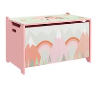 ZONEKIZ Baule Portagiochi per Bambini Coperchio con Cerniera di Sicurezza