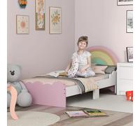 ZONEKIZ letto per bambini 3-6 anni arcobaleno 143x74x66 cm rosa