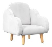 ZONEKIZ Poltroncina per Bambini Stile Scandinavo con Braccioli a Nuvola, Poltrona Piccola per Bambini fino a 3 Anni in Tessuto, 46x51x55 cm, Bianco