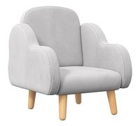 ZONEKIZ Poltroncina per Bambini Stile Scandinavo con Braccioli a Nuvola, Poltrona Piccola per Bambini fino a 3 Anni in Tessuto, 46x51x55 cm, Grigio
