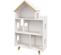 ZONEKIZ Scaffale in Legno di Pino e MDF per Bambini 3-6 Anni a 3 Livelli