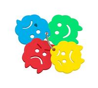 Zones of Regulation - Portachiavi con dischi dell'umore codificati a colori per supporto emotivo istantaneo, strumento sensoriale per autismo e ansia per bambini e adulti, portachiavi emozioni per