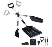 ZONETECH Kit di spazzole da Neve 3 in 1 per Auto con testine sostituibili - Pala Portatile per la rimozione della Neve, Raschietto per Ghiaccio e Spazzola da Neve per Auto
