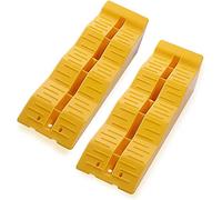 ZONETECH Rampe di livellamento automobilistiche - Set di 2 cunei di alta qualità per camper, rimorchio, SUV, auto, livellatore, stabilizzatore su terreni irregolari, ideali per livellare e sollevare