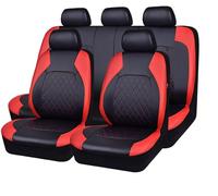 ZONEWD 9 Pezzi Auto Coprisedile Pelle per Toyota Rav4 2005 2006 2007 2008 2009 2010 2011 2012 2013-2024, Anteriori e Posteriori Coprisedile Set Completo Impermeabile Accessori Auto,Red