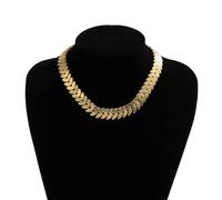 ZONEWD Lacteo Trendy Colore Oro Petali Forma Collo Corto Collana a Catena Girocollo per Gioielli da Donna Collare Clavicola Collane Regali Festa