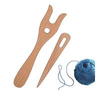 ZONEWD Lucet in legno | Set di aghi a occhio grande | Set di aghi con occhio grande, forchetta da cucito, uncinetti, kit di ferri da maglia, kit di aghi intrecciati, per maglieria