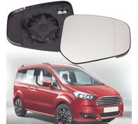 ZONEWD Vetro Specchietto Retrovisore per Ford Tourneo/Transit Courier 2014-2019 2020 2021 2022 2023, Vetro A Specchio Sostituzione Riscaldabile con Piastra di Supporto Auto Accessori,Right