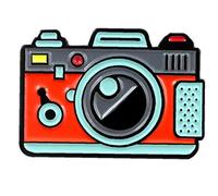 Zonfer 1pc del Fumetto Figura della Macchina Fotografica Lega Personalizzato Spilla Smalto Spilla Creativi Vestiti Pin Badge per Sciarpa Cappello Decor Accessori